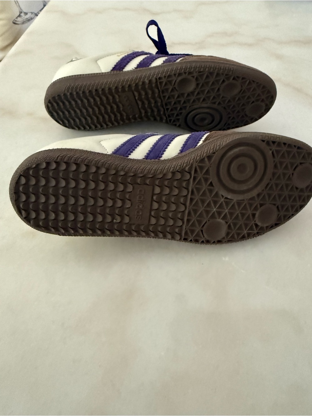adidas Samba OG Sneakers in White, Purple, Brown & Green Sz 6 M 7W - Picture 6 of 9